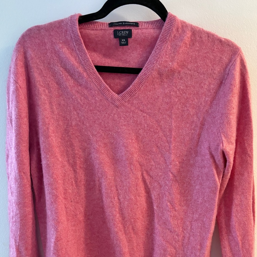 J. Crew Italian Cashmere V-Neck Sweater